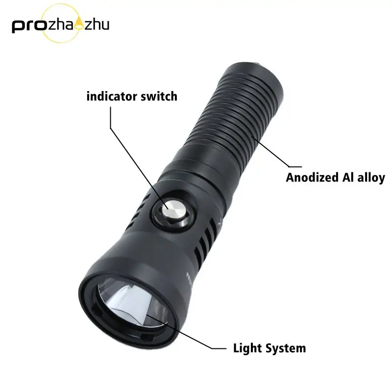 Small Diving Flashlight 1200 Lumen IP68 Waterproof Spotlight 21700 Scuba Diving Light