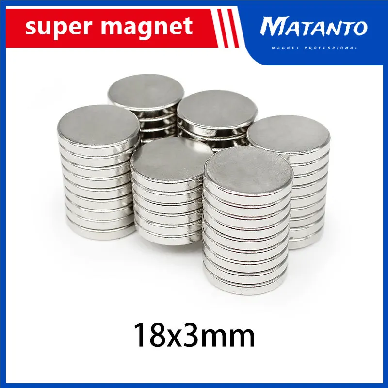 

2/5/10/20/30/50PCS 18x3 mm Strong Round Magnets 18mmx3mm Rare Earth Craft Reborn Fridge 18x3mm Bulk Neodymium Magnets 18*3 N35