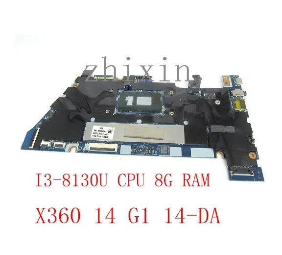 

Материнская плата для ноутбука HP Chromebook X360 14 G1 14-DA i3-8130U 8 ГБ ОЗУ L36884-001 LA-G632P, материнская плата для ноутбука, полный тест
