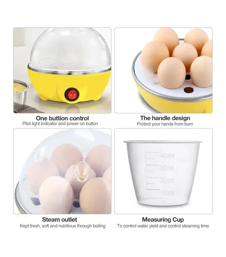 Rapid Egg Cooker Egg Cooker 350W 2 Layers Multifunctional Double Layer Egg Steamer With Measuring Cup for Home(2 Layers White)