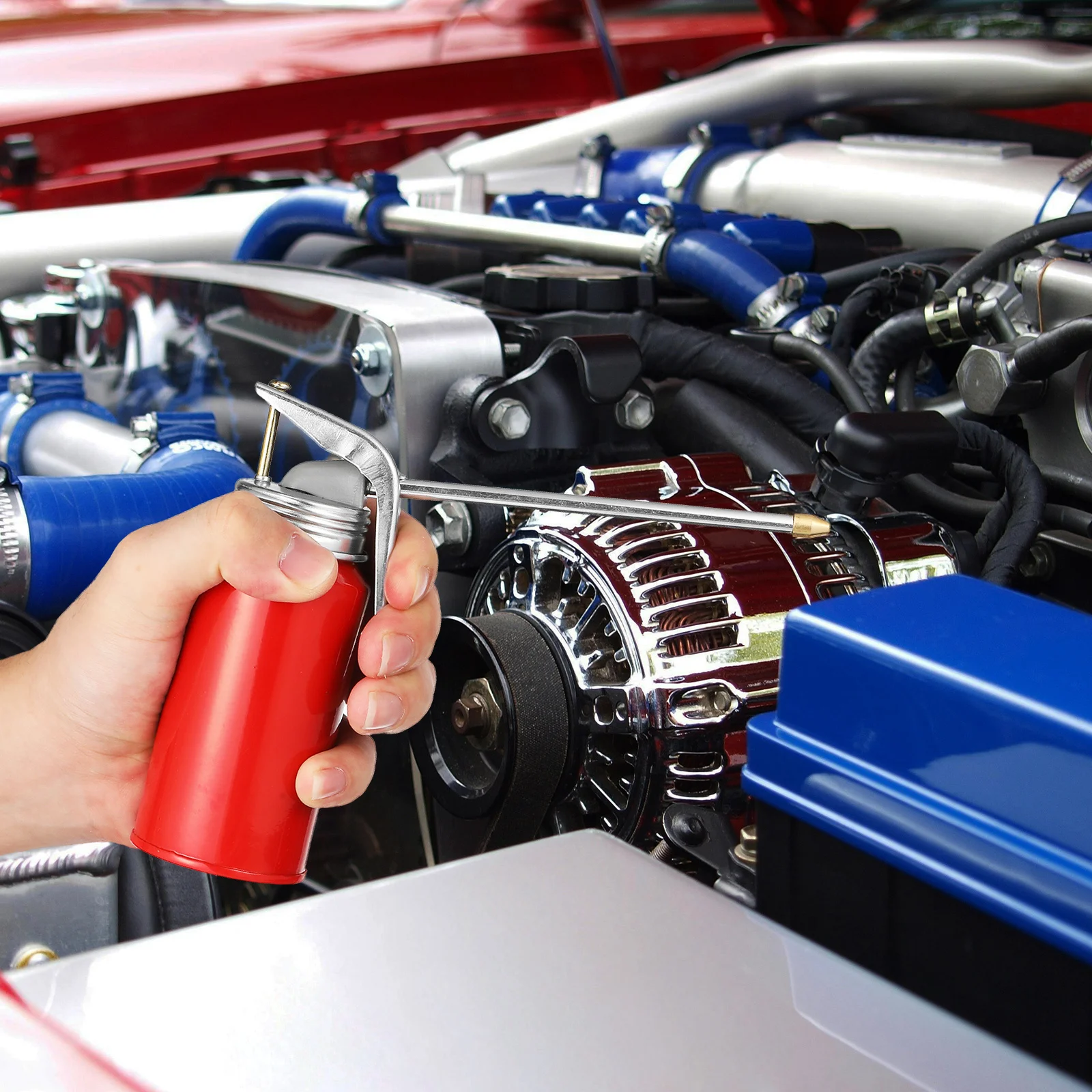 

Ciieeo 2Pcs Manual High Pressure for Automotive Machinery Lightweight Easy Use Lubrication Dispenser Container