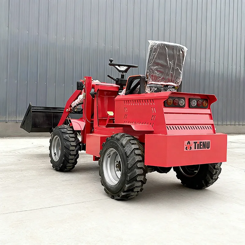 Cargadora Eléctrica 4x4 Personalizada de 400kg/800kg, Mini Cargadora Compacta Diésel, Apta para Maquinaria Agrícola y de Construcción