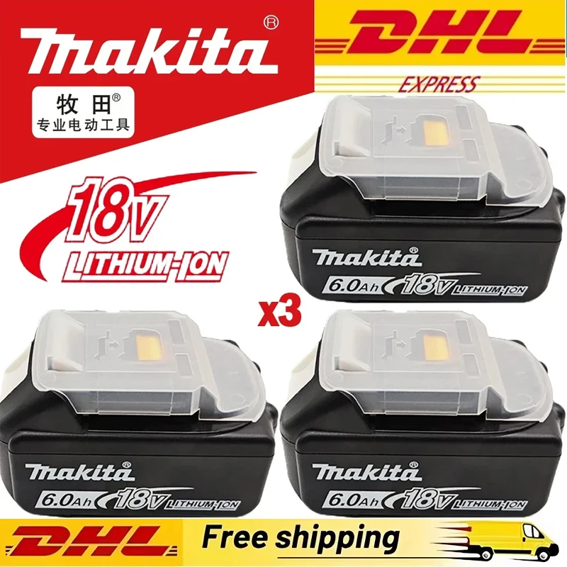 

100% original Makita 18V 6Ah Rechargeable Battery ,For Makita BL1830 BL1830B BL1840 BL1840B BL1850 BL1850B Power Tools Battery