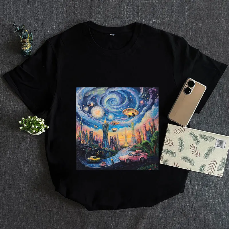 의류용 열전달 철 패치, 별이 빛나는 하늘 테마, 나비, 문어, DIY 티셔츠, 재킷 스티커, DTF 패치, 방수