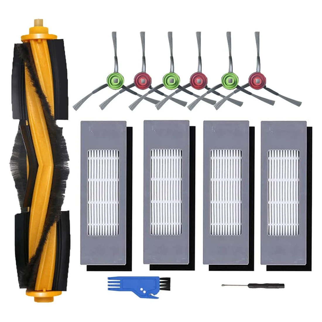 Substituição Acessórios Kit Fit para Yeedi Vac, Vac Max, Vac Station, Robot Vacuum, Escova Principal, Filtro, Escovas Laterais