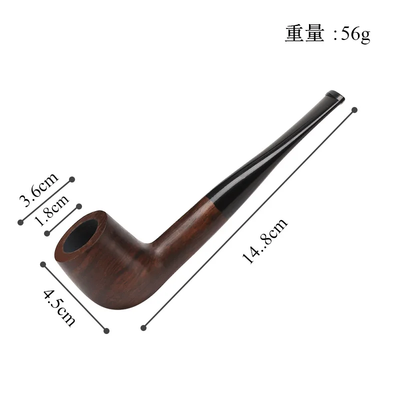 1Pc Wood Pipe Smoking Pipes Portable Smoking Pipe Herb Tobacco Pipes Grinder Smoke Gifts Black/Coffee