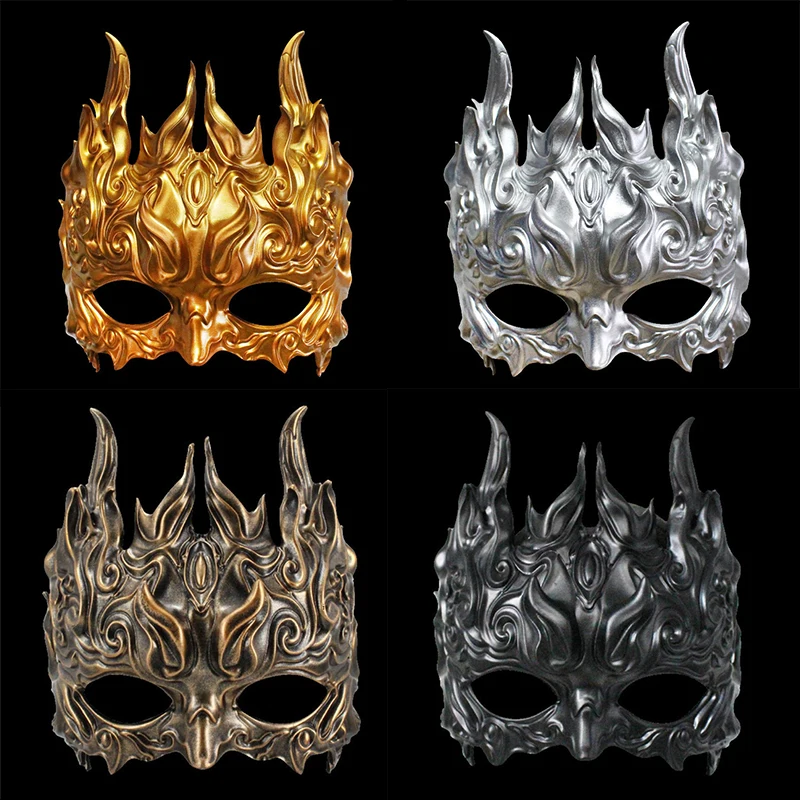 Halloween Harz Masken Halbgesicht Männer Römische Griechische Venezianische Kirin Vintage Maskerade Masken Karneval Halloween Party Cosplay Requisiten
