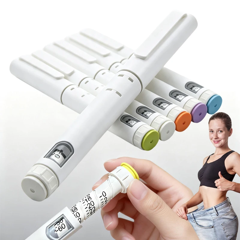 10 Set 60U Injection Pen Precise Dosage for Body Management Insulin Pen Disinfected Insulin Injection Pen