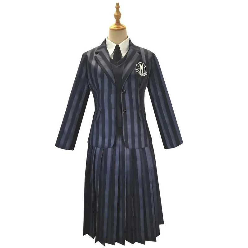 

♥Halloween Costume Adams cosplay Nevermore Academy school uniform jacket shirt dress children adulNew 2026 Topspeed Cos