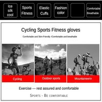 Non-slip Cycling Gloves Breathable One Size Fits All Bicycle Touch Screen Gloves Anti Loss Buckle Dacron