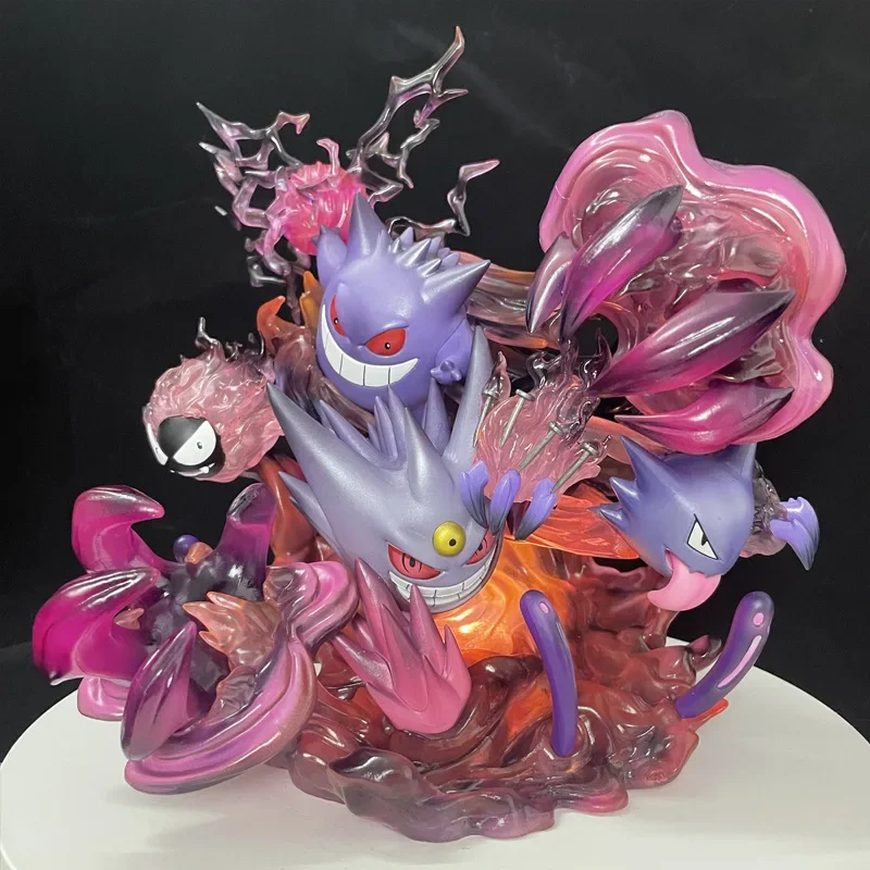 Gengar Family Pokemon Ectoplasma Gk PVC Statue Action Figurine Desk Collectible Anime Model Toys Figures Gift 27cm