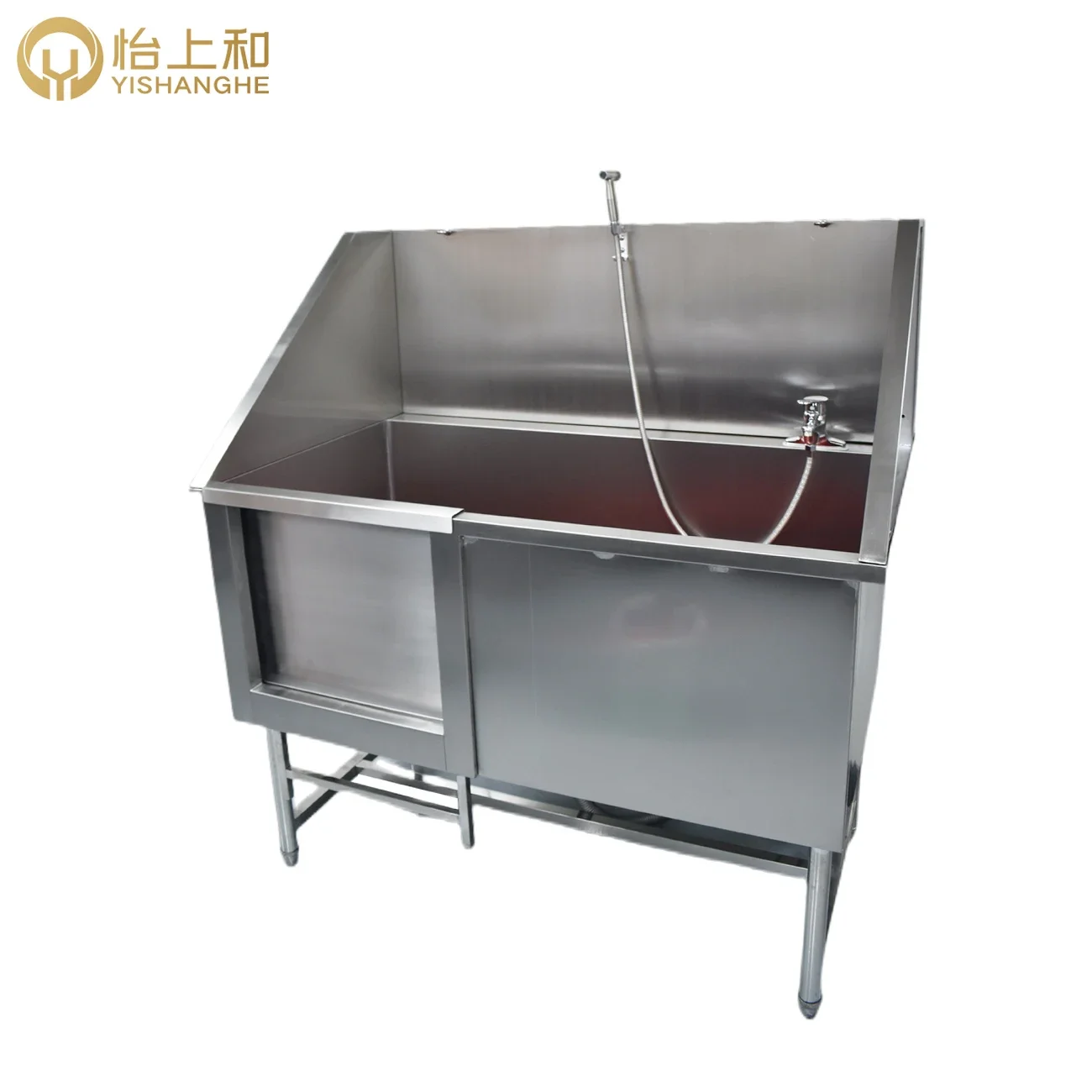 Yishanghe 2023 Wholesale Stainless Steel Dog Grooming Bath Tub Custom Size Dog Washing Stations with Ramp