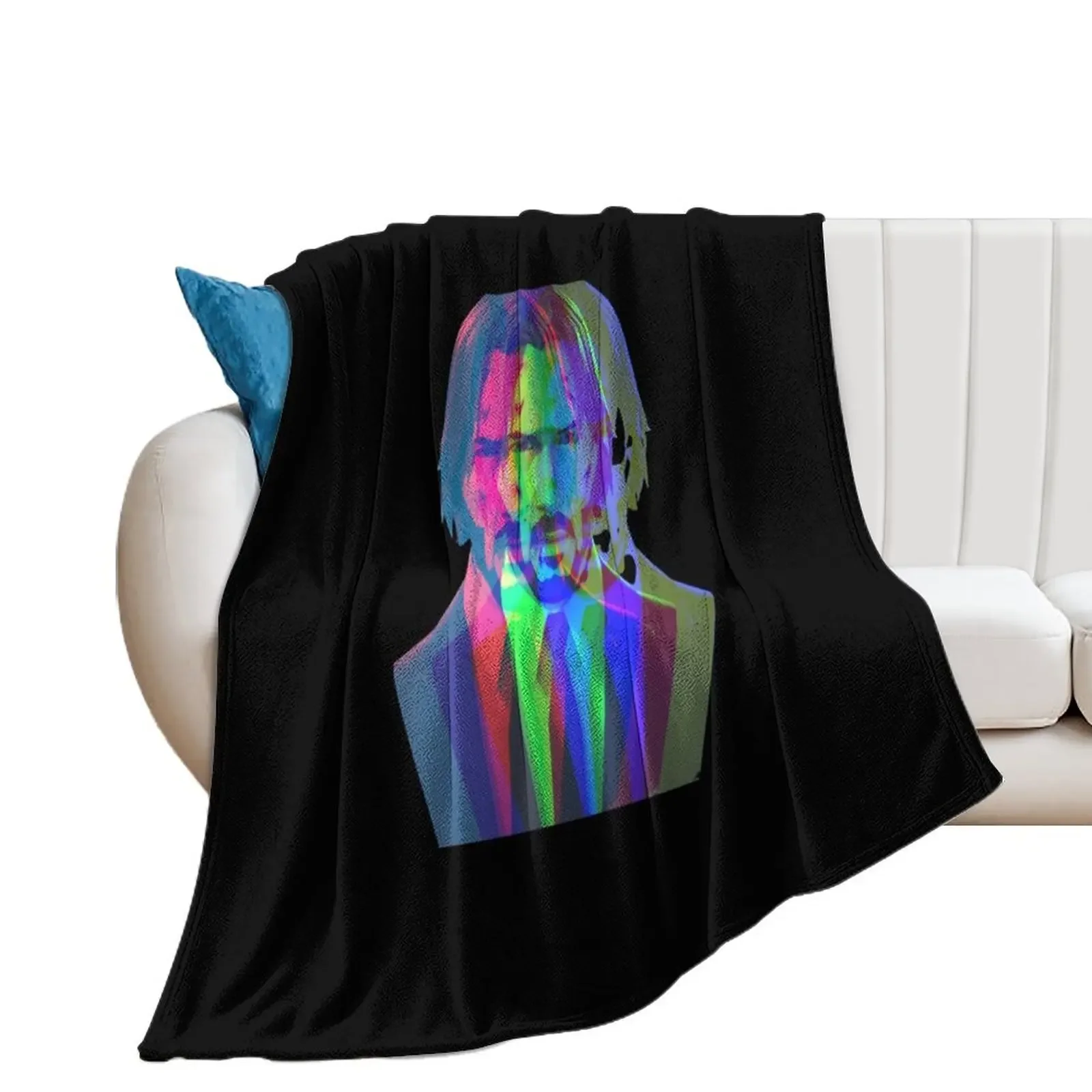 HELLO MY NAME IS Baba yaga / NAME TAG JOHN WICK Throw Blanket Large Custom Blankets