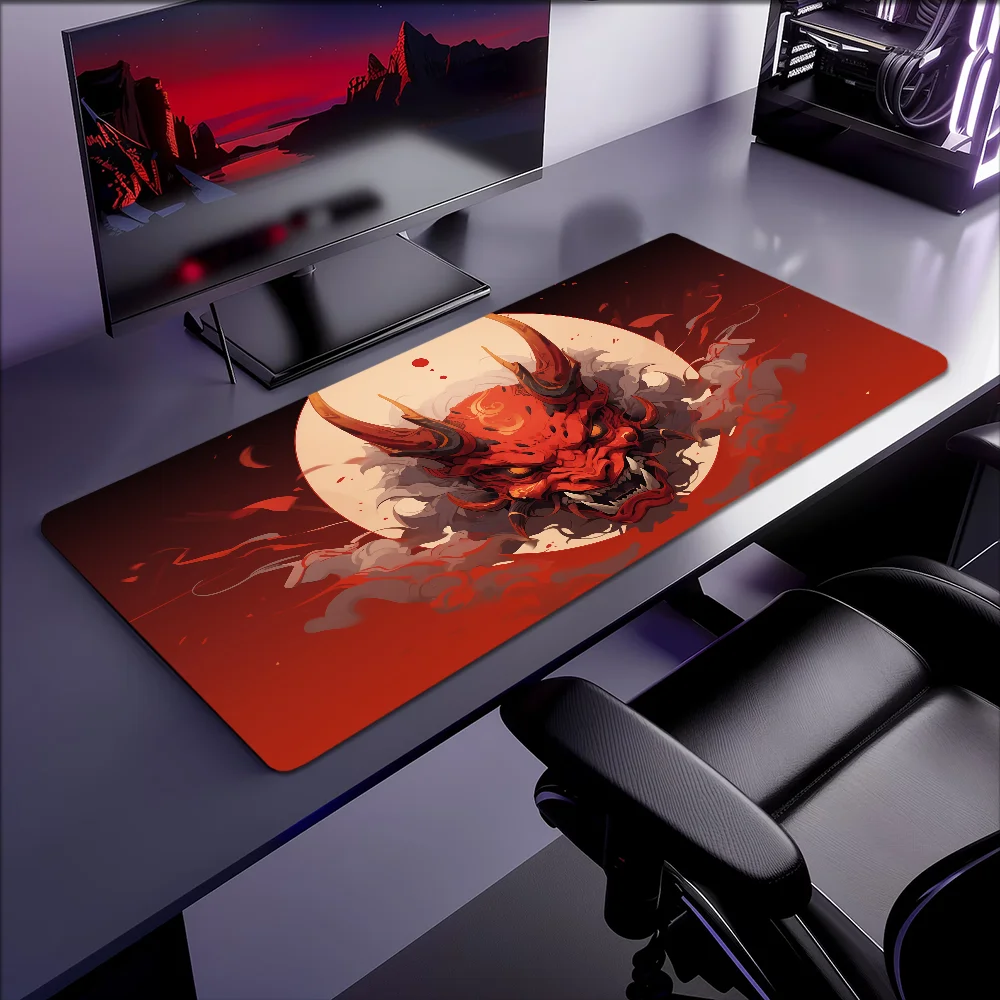 Anime Japan Oni Mask Mouse Pad Non-slip Thickened Large Writing Lockedge Office Student Gaming Cushion MousePad