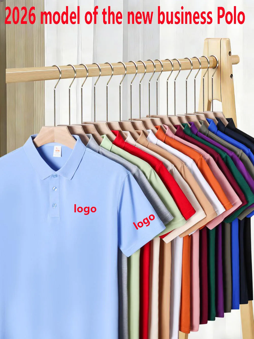 New 300g Polyester-Cotton Men's and Women's Identical Business Polo Shirt with Custom Logo, Large Size, Breathable and Loose-Fit