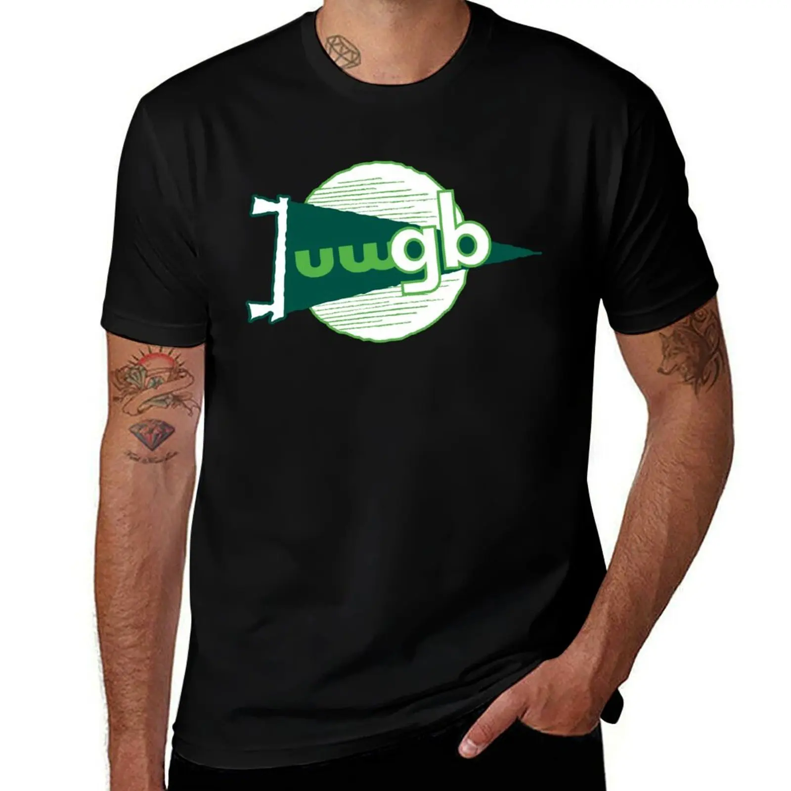 

UWGB Vintage Pennant T-Shirt anime t shirts plus size clothes T-shirts man men clothings