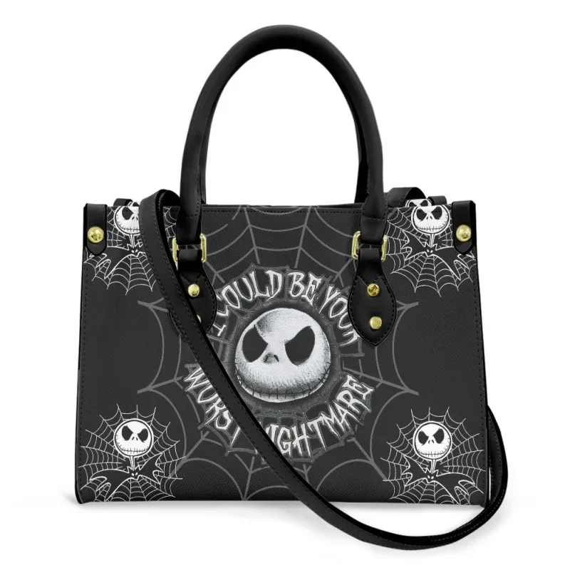 

The Nightmare Before Christmas Women's PU Handbag Jack Skellington Sally Large Capacity Cartoon Cosplay shoulder bag Halloween