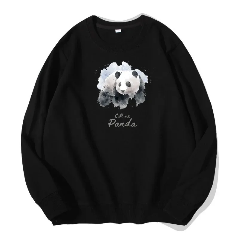 

Women Casual Clothes Fashion Pullover Panda Print Sweatshirt Girl Pure Cotton Spring Hoodies Long Sleeve Tops