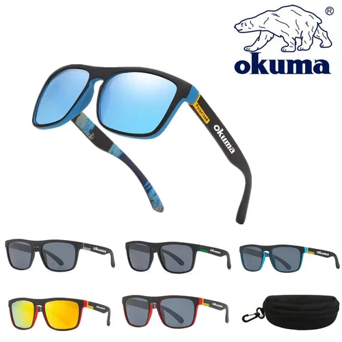 Gafas de pesca Okuma, gafas polarizadas de moda de 6 colores, bloquee eficazmente los rayos UV, conducción, ciclismo, gafas para hombres y mujeres