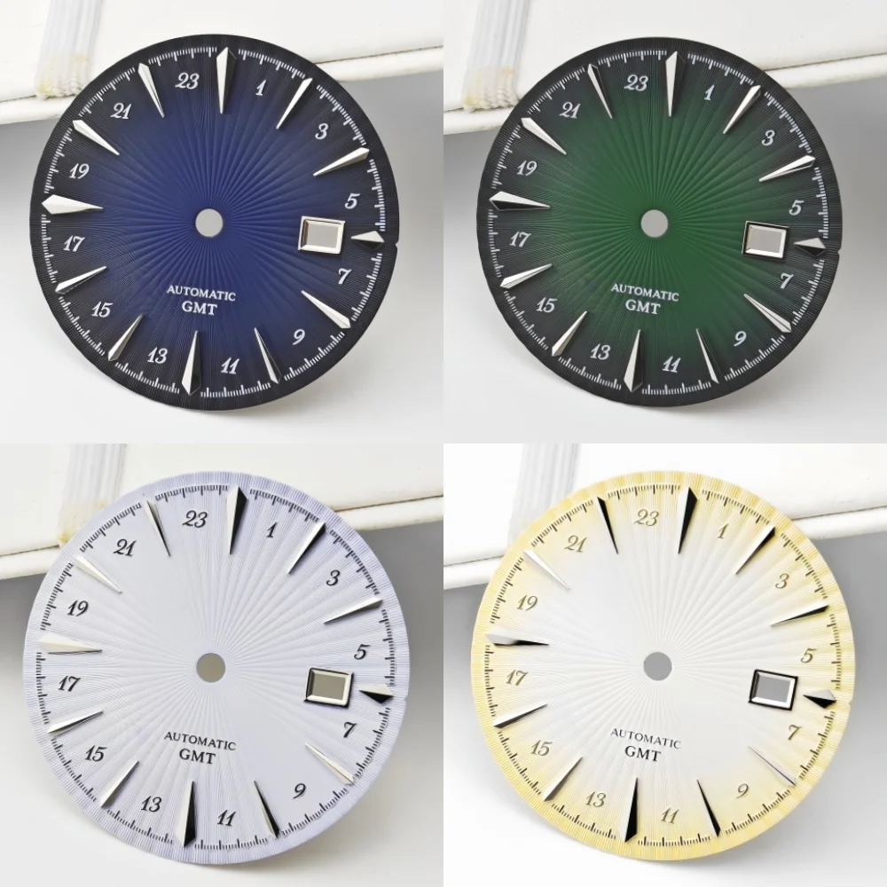 

NH34 GMT Watch Dial and Watch Hands 35mm Dial Apply to Cocktail Men's Watch Case Modification Accessories for NH34 Movement