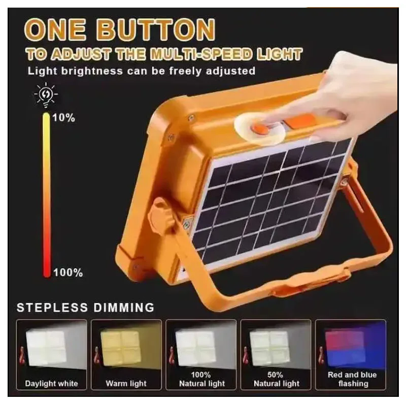Solar Powered Led Emergency Light with Remote Control Solar Flood Light Garden