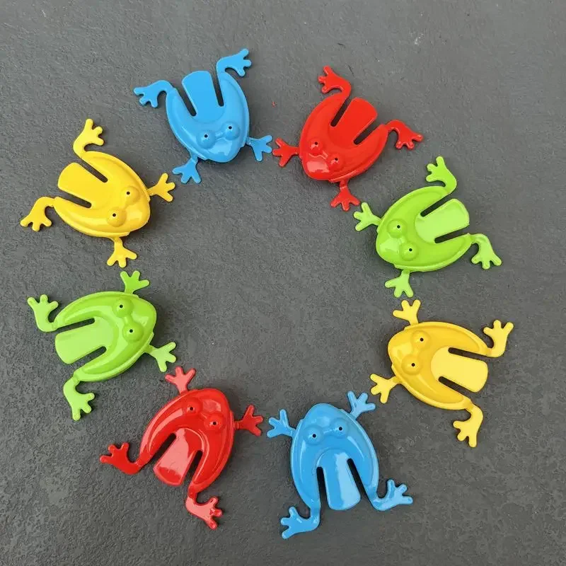 10/100Pcs Mini Candy Color Jumping Leap Frog Bounce Fidget Children Classic Toy Stress Reliever Kids Birthday Party Favors Prize