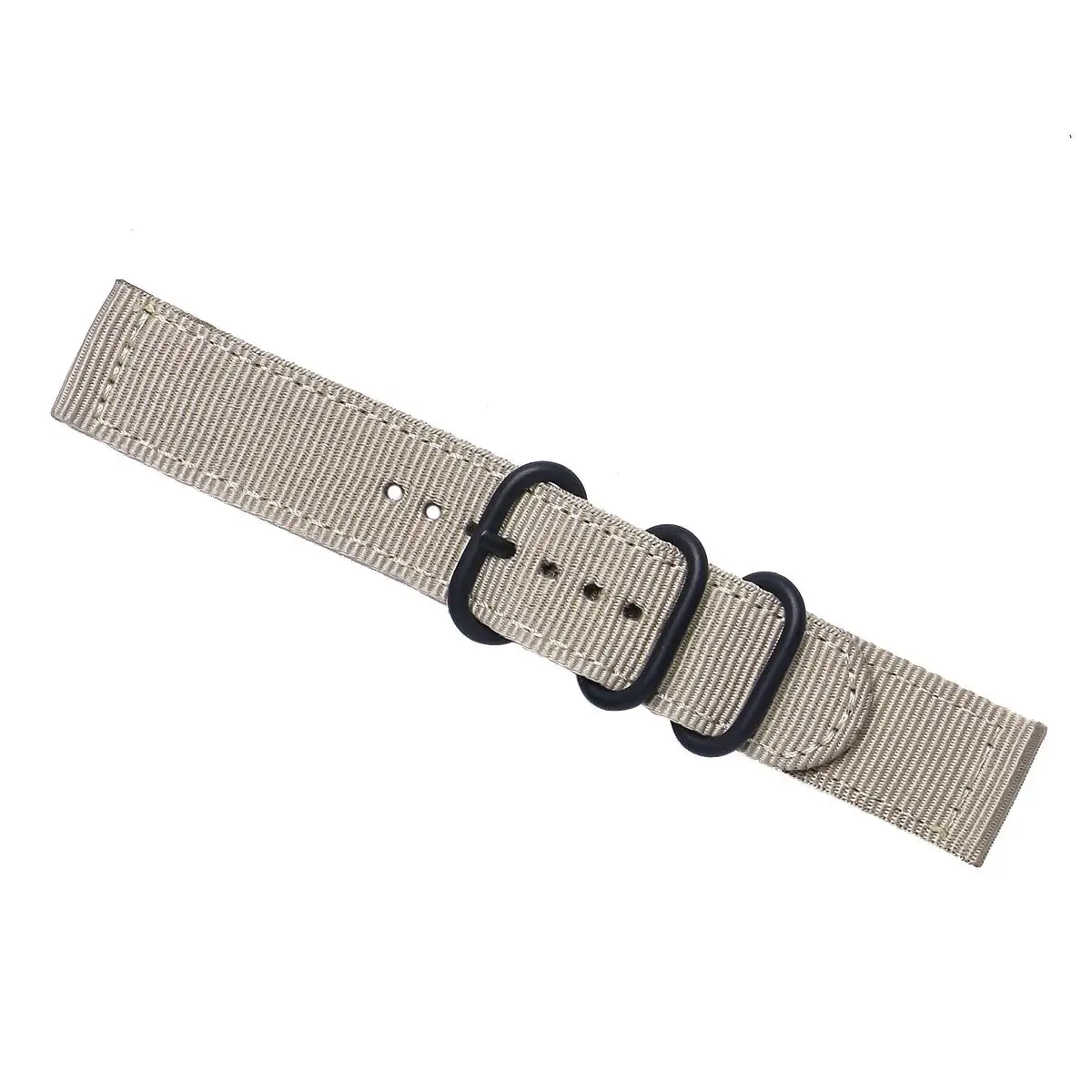 

Nylon Khaki Black Buckle Nylon Watch Bands Watch Band Durable Strap Wristband Fitness Swimming Stainless Steel Clasp