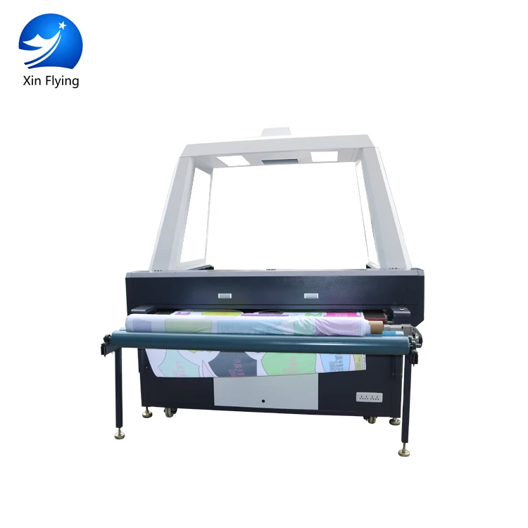 Fabric textile automatic laser cutting machine make sports wear roll to roll laser cutting machine with camara