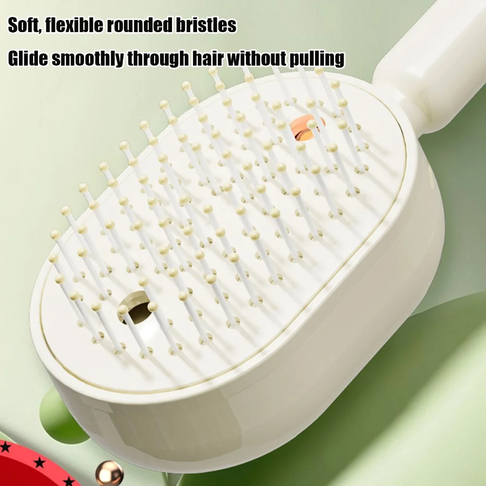 Electric Steam Hair Brush Comb & Mist Function Simultaneously Stronger Ion Technology Less Breakage No Residue for Beautiful Hai