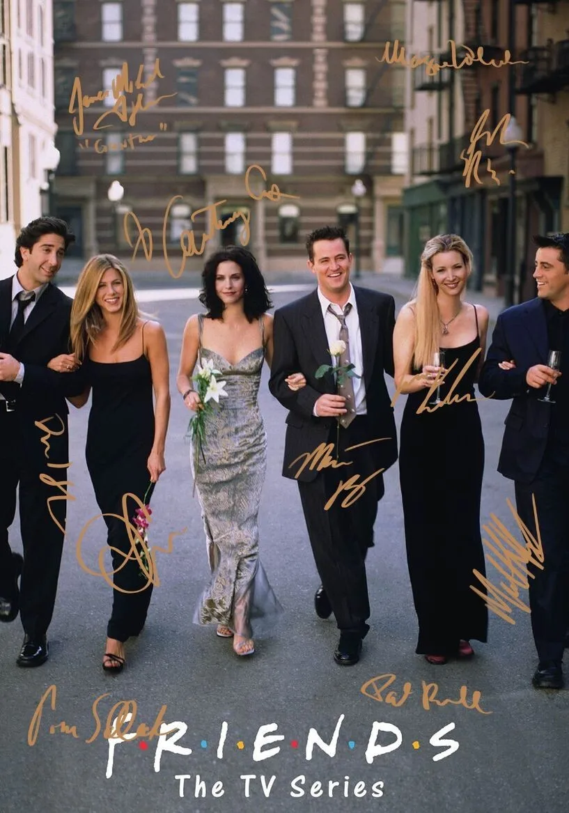 FRIENDS - FULL CAST SIGNED Autographed Signed Reprint Photo Posters Wall Art Rome Decoration
