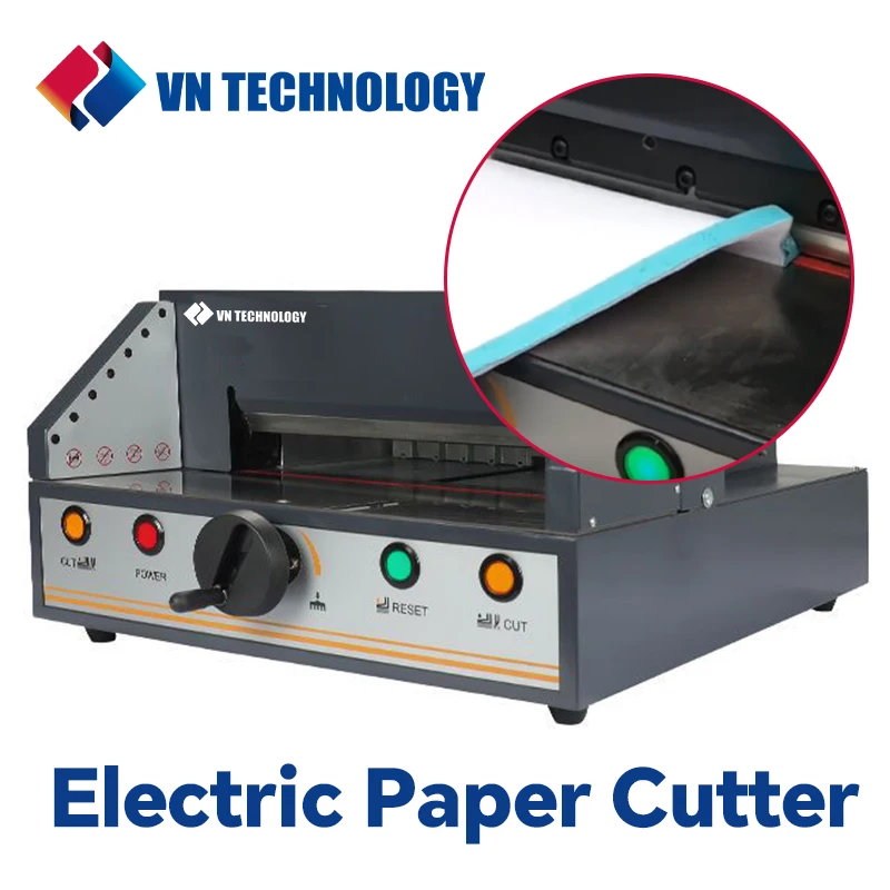 

VN TECHNOLOGY MQ-330H Electric Paper Cutter Heavy Duty 4CM Thick Layer Paper Cutter Small Desktop Paper Cutter