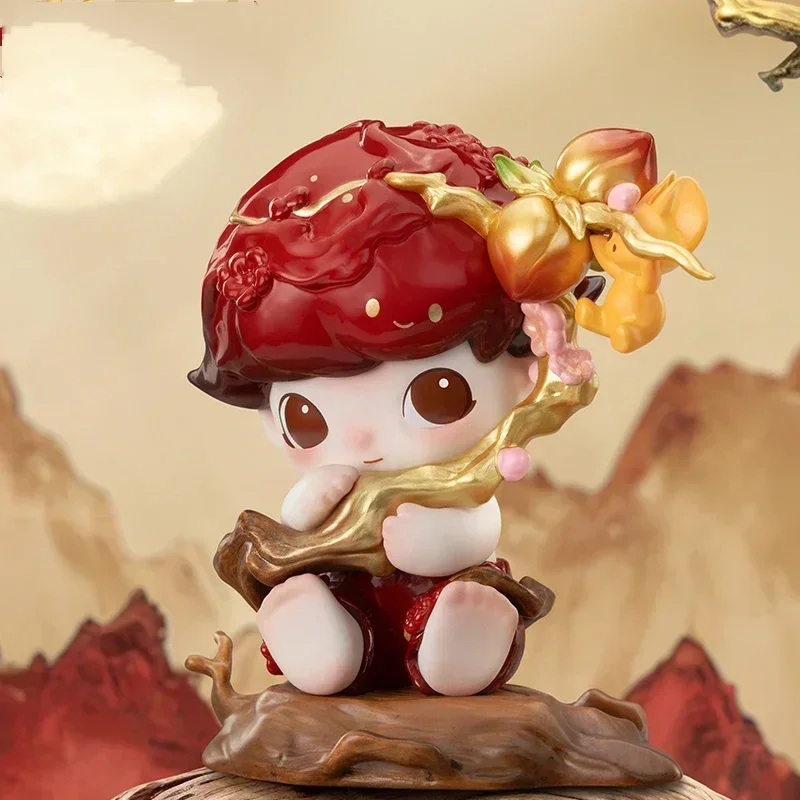

DIMOO Golden Peach Pressing Branches Figure Original Toys Doll Cute Anime Figure Desktop Ornaments Collection Gift