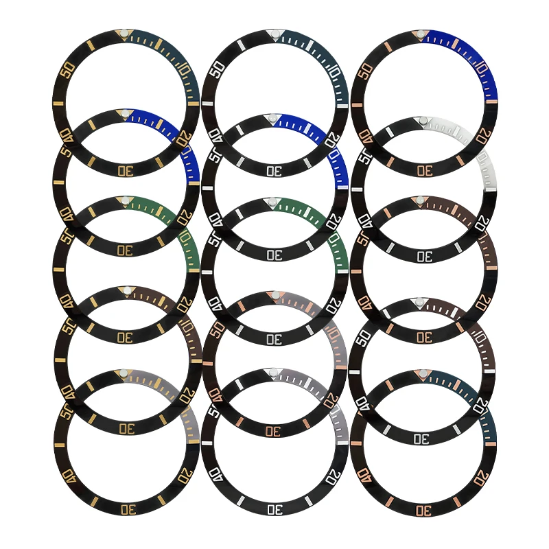 Mod NH35 Case Bezel Insert 38mmx30.6mm Curved Ceramic Fit GMT SUB SKX007 SKX009 SRPD Case NH35 NH36 Men Watch Retrofit Case Ring