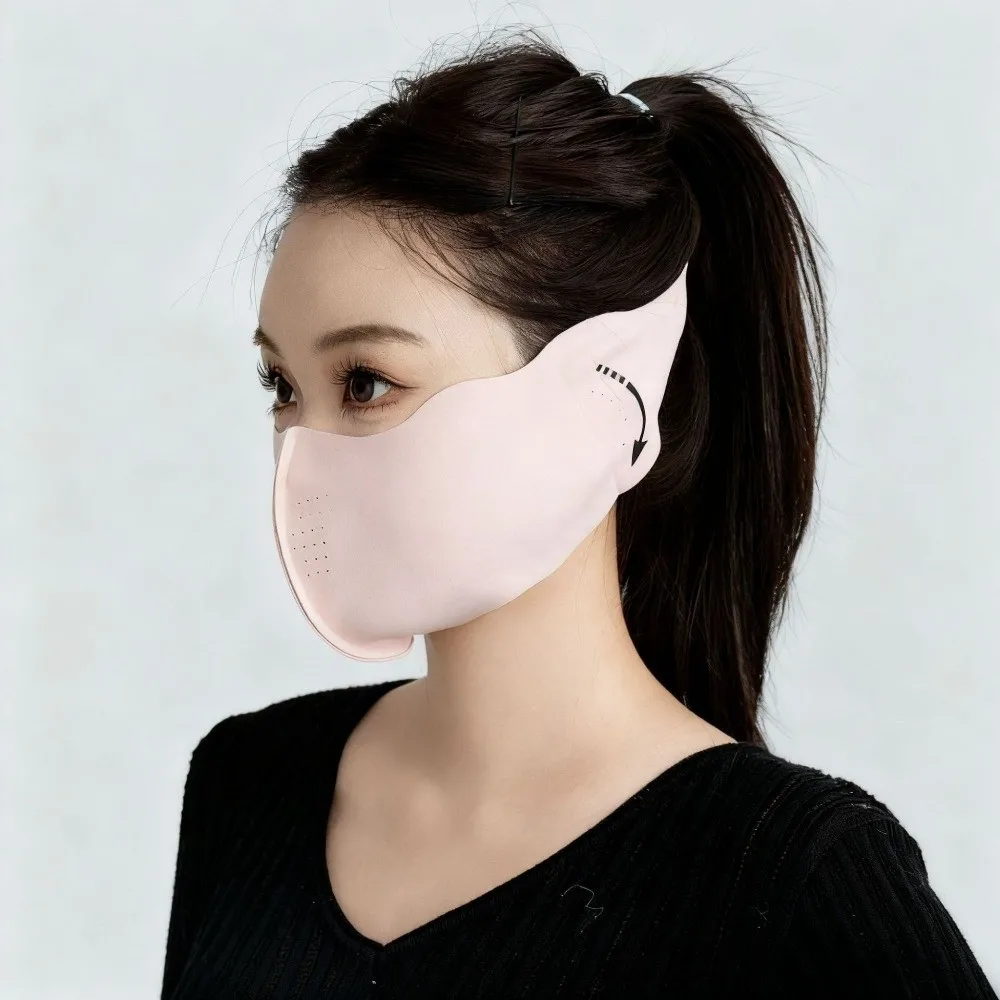 Maschera per il viso calda autunno inverno all'aperto 3D antivento Paraorecchie due in uno Maschera da ciclismo traspirante ispessita Protezione per le orecchie