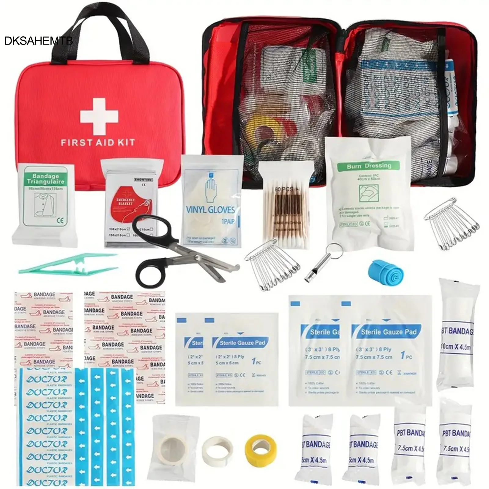 Outdoor Emergency First Aid Kit 12/22pcs Field First Aid Disinfection Tool With Storage Bag Portable Wild Survival Equipments