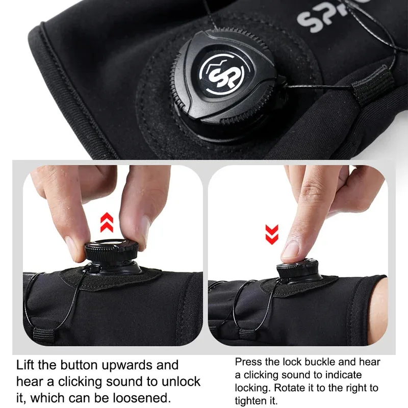 Winter Buckle Cycling Gloves Unisex Windproof Touch Screen Warm Gloves Men's Women's Outdoor Sports Running Skiing Gloves