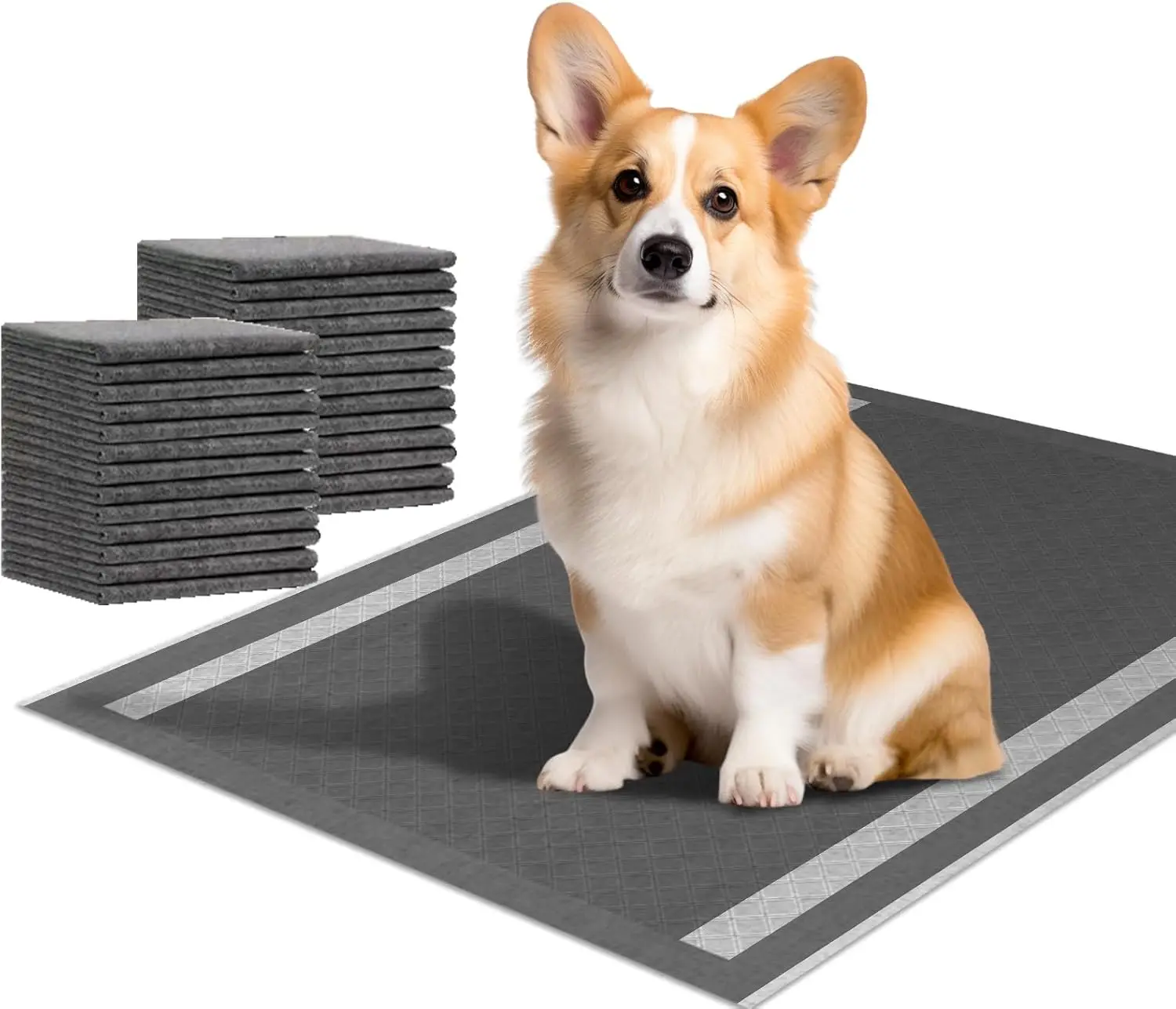 

Charcoal Odor Control Puppy Pee Pads 100 Count 23x30 Leak Proof Quick Dry Pet Training High Absorbency