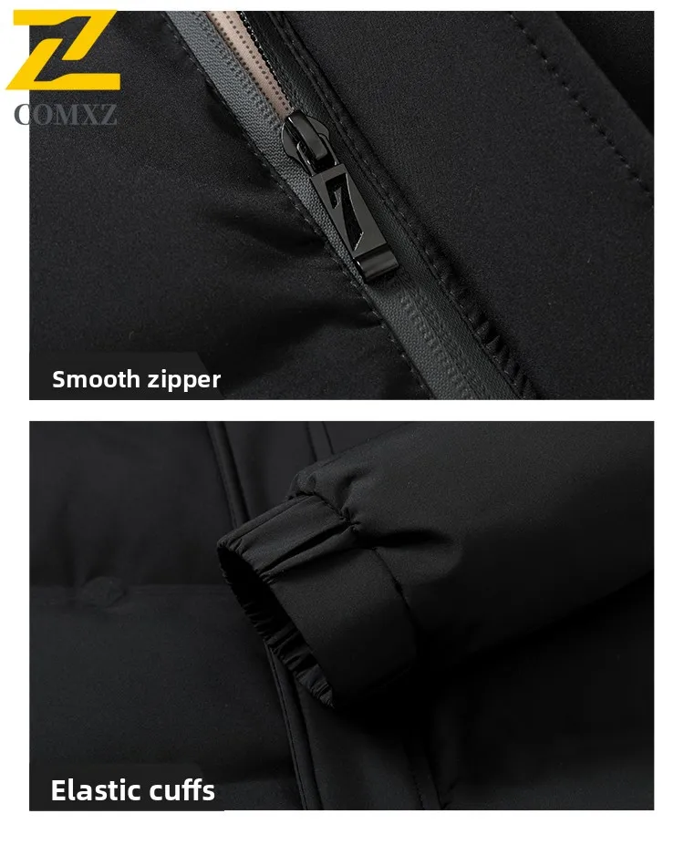 سترة قطن رجالية جديدة لعام 2025 عصرية متعددة الاستخدامات من القطن السميك للحماية من البرد والدفء مع قلنسوة في الهواء الطلق سترة شتوية فضفاضة