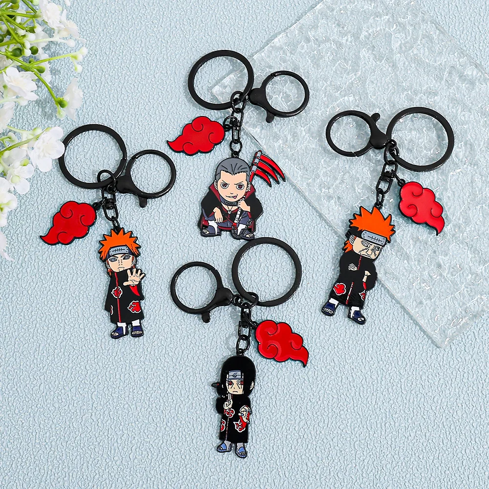 Naruto Anime Akatsuki Uchiha Itachi Friends Gift Girl Pendant Accessories Cute Creative Fashion Key Ring Bag Charms Keychain view 6