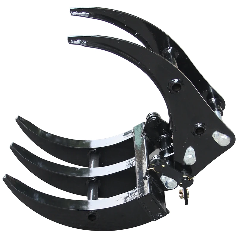 Entrega gratuita Agarrador de troncos para miniexcavadora Adecuado para accesorios de excavadora de 1-1,5 toneladas Agarrador de agarre para agarrar y desmontar