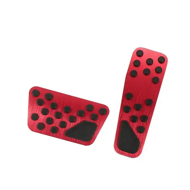 

2pcs Anti Slip Brake and Gas Accelerator Pedal Cover Kit for Dodge Red