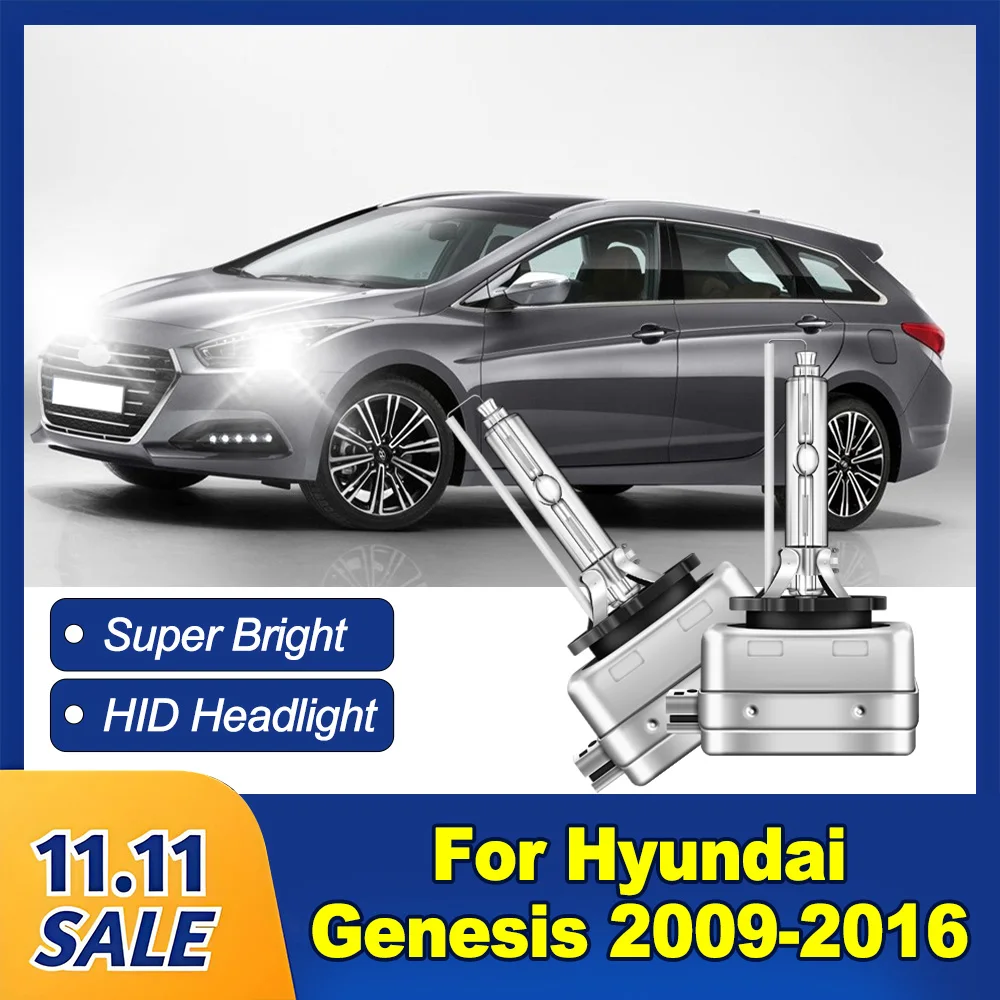 

2 шт. 35 Вт ксеноновые фары D1S оригинальные HID фары 6000K супер яркие ближние лампы для Hyundai Genesis 2009-2015 2016 автомобильный свет