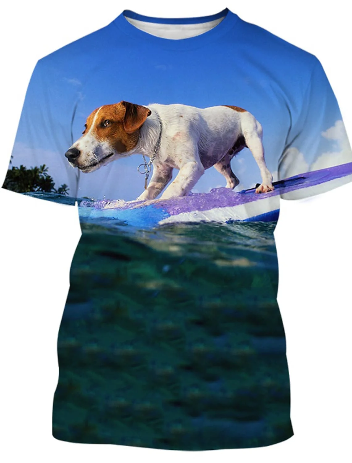 Graphic Tee Men\'s T Shirts With Dog For Men Jack Russell Terrier Tees Graphic Summer Adults\' 3D Print Casual Oversized Tops