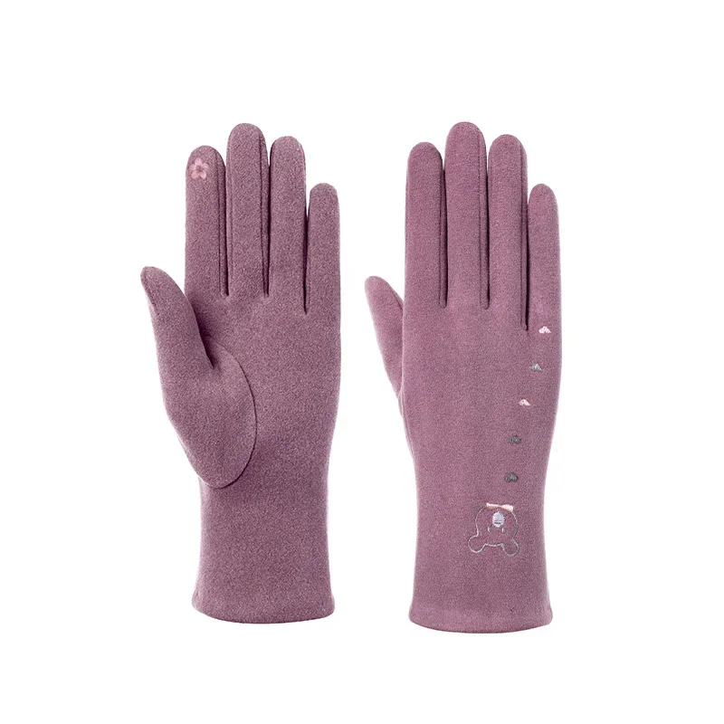 

Fashion Glove Women Vintage Winter Touch Screen Full Finger Warm Windproof Cycling Driving Female Lady Gloves Mittens