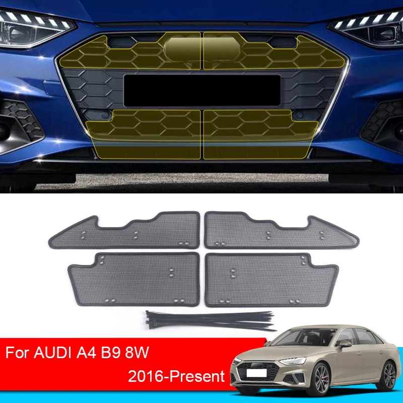 

Car Insect-proof Air Inlet Protection Cover Airin Insert Net Vent Racing Grill Filter For Audi A4 B9 8W 2016-2025 Accessories