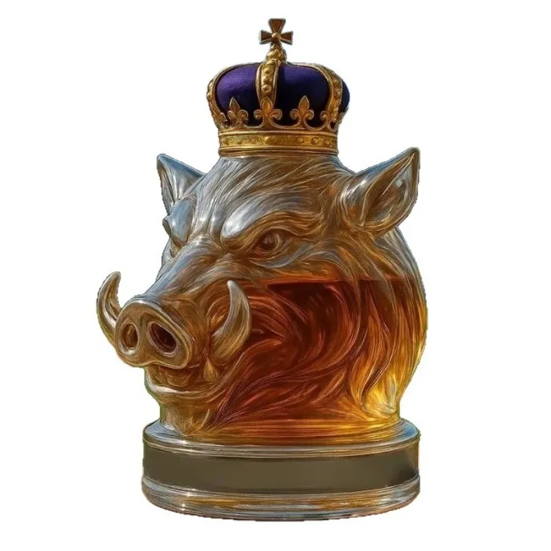 

Artistic Glass Whiskey Decanter, Animal Design Wine Pourer, Home Bar Cabinet Living Room Decor Party Ornament