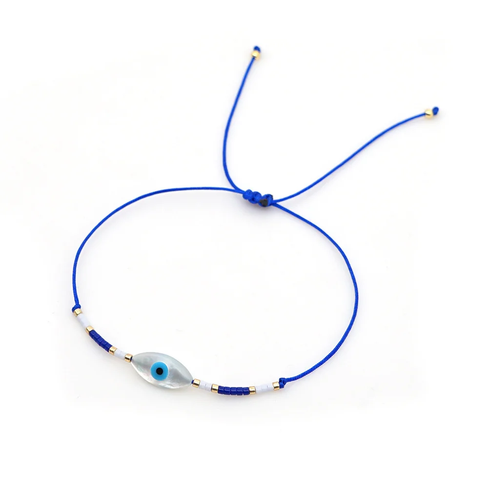 KKBEAD Shell Evil Eye Bracelet Jewelry for Women Miyuki Seed Beads Dainty Simple Bracelets  Pulseras Mujer Moda Jewellery