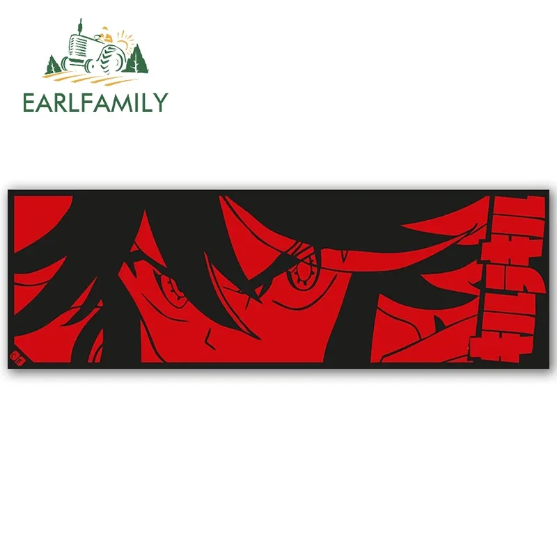 EARLFAMILY 13cm x 4.3cm Auto Anime Car Sticker Kill La Kill Slap Waterproof Personality Decal Laptop Motorcycle Window Decor