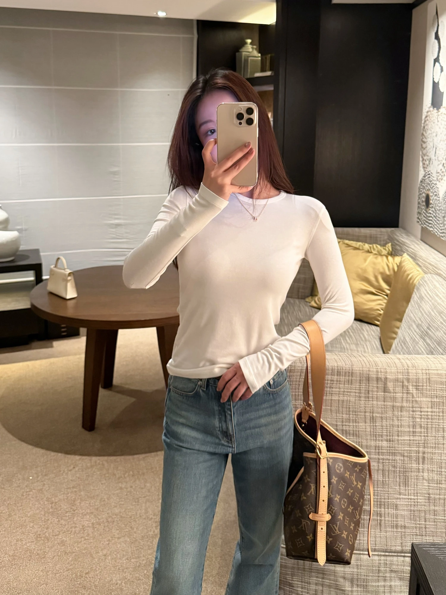 

Женская футболка Long Sve Pure Color Camere Base irt oulder Width Regular Fit, осенне-зимняя внутренняя одежда