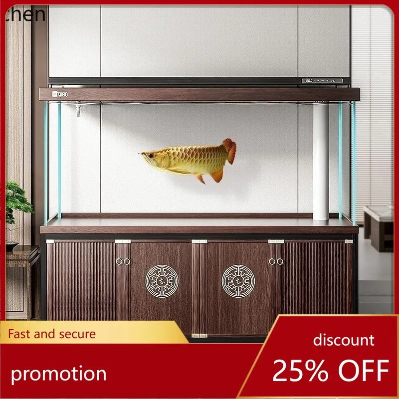 

CZ Home Use Ultra Clear Glass Medium Aquarium Double Layer Bottom Filter Dragon Fish Tank No Water Change Needed